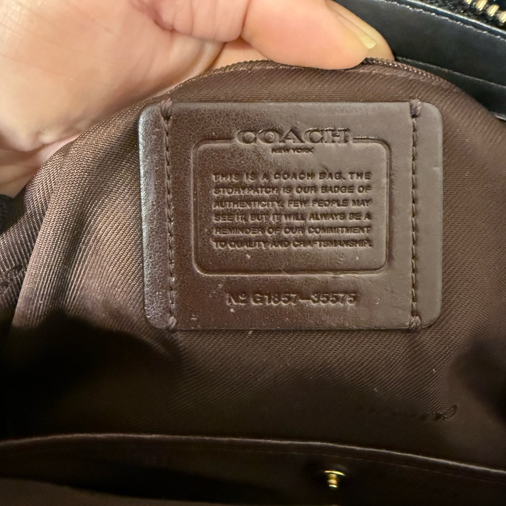 Vintage coach bag black leather classic - Picture 3 of 4
